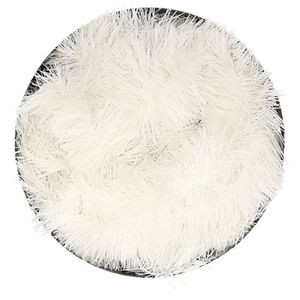 Lametta kerstslinger - wit - 270 x 7 cm - tinsel - kunststof