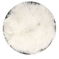 Lametta kerstslinger - wit - 270 x 7 cm - tinsel - kunststof