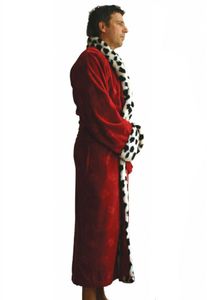 Funky herenbadjas King rood met sjaalkraag