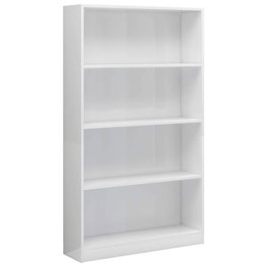 The Living Store Boekenkast - 80 x 24 x 142 cm - Hoogglans wit