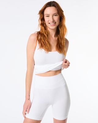 HEMA Licht Corrigerende Biker Hoge Taille Katoen Wit (wit)