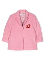 Philosophy Di Lorenzo Serafini Kids manteau en laine mélangée à logo brodé - Rose