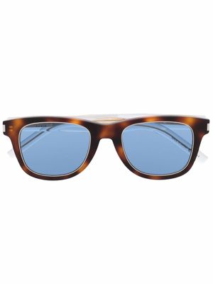 Saint Laurent Eyewear lunettes de soleil à monture d'inspiration wayfarer - Marron