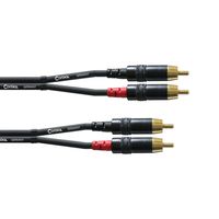 Cordial CFU 0.3 CC audio kabel 0,3 m 2 x RCA Zwart - thumbnail