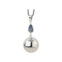 Bola hanger Silver bluegrey stone Maat