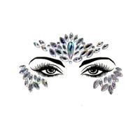 3 PC'S voorhoofd groene Masquerade make-up acryl gezicht sticker stijl: YT-23