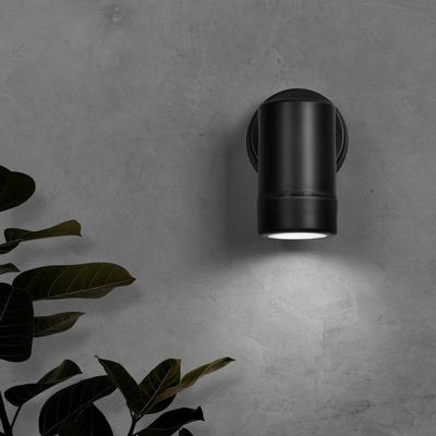 Otey - LED Wandlamp Zwart - GU10 6000K daglicht wit - 5 Watt 400 lumen - IP44 waterdicht voor binnen en buiten - Downlight - 3 jaar garantie - Polycarbonaat