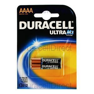 Duracell MN2500 Ultra AAAA batterij (mini) AAAA (mini) Alkaline 1.5 V 600 mAh 2 stuk(s)