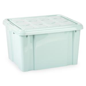 Multi Storage Opslagbox met deksel - mintgroen - 25 liter - 42 x 25 x 30 cm - kunststof