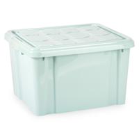 Multi Storage Opslagbox met deksel - mintgroen - 25 liter - 42 x 25 x 30 cm - kunststof Multi Storage Opslagbox met deksel - mintgroen - 25 liter - 42 x 25 x 30 cm - kunststof