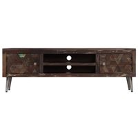 The Living Store TV-meubel Gerecycled Massief Hout - 140x30x45cm - Industriële stijl