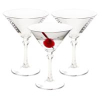 Martini cocktailglas - 2x stuks - transparant - kunststof - 20 cl/200 ml - feest cocktail glazen