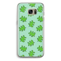 Groene blaadjes: Samsung Galaxy S7 Edge Transparant Hoesje