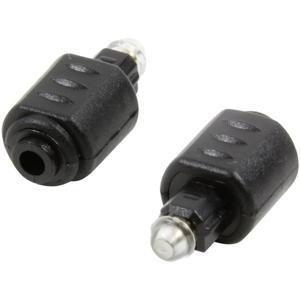 LogiLink CA1016 tussenstuk voor kabels Toslink Toslink 3.5 mm Mini Zwart