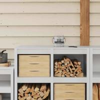 VidaXL Houtverf grijs 16,5 x 16,5 x 16 cm wandprint