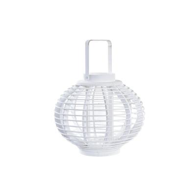 Lantaarn DKD Home Decor Kristal Wit Bamboe (35 x 35 x 29 cm)