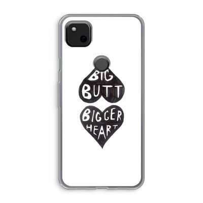 Big butt bigger heart: Google Pixel 4a Transparant Hoesje
