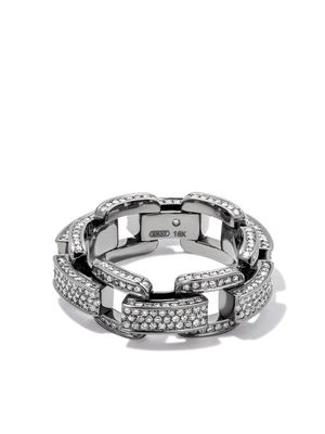 SHAY bague en or noir sertie de diamants