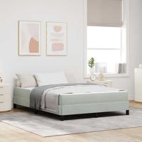 Boxspringbed met matras Lichtgrijs 140 x 200 cm Fluweel