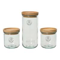 Set van 3 Potjes EDM 869702 Transparant