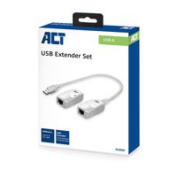 ACT AC6060 tussenstuk voor kabels USB A RJ-45 Wit - thumbnail