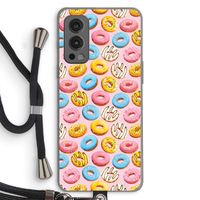 Pink donuts: OnePlus Nord 2 5G Transparant Hoesje met koord Pink donuts: OnePlus Nord 2 5G Transparant Hoesje met koord