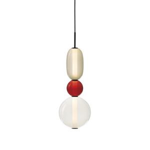 Bomma Pebbles Small Hanglamp - Configuratie 4 - Wit - rood