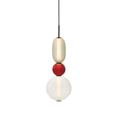 Bomma Pebbles Small Hanglamp - Configuratie 4 - Wit - rood