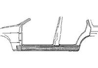 Plaatwerkdeel An Micra'83-.dorpel 2-deu 3301101 - thumbnail