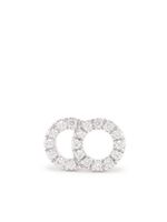 Courbet petite puce d'oreille CELESTE en or blanc recyclé 18ct pavées de diamants créés en laboratoire - Argent