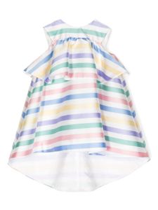 Hucklebones London robe courte rayée à détail de nœud - Multicolore