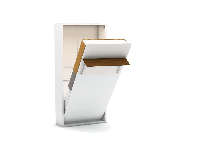 Eenpersoons opklapbed zonder bureau - Happy - Houtlook - Polyether matras SG 40 - tot 80 KG