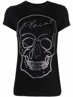 Philipp Plein t-shirt à tête de mort strassée - Noir