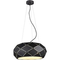 LED Hanglamp - Hangverlichting - Trion Zanda - E27 Fitting - 3-lichts - Rond - Mat Zwart - Aluminium - thumbnail