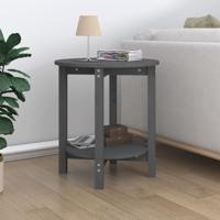 Salontafel Ø 55x60 cm massief grenenhout grijs