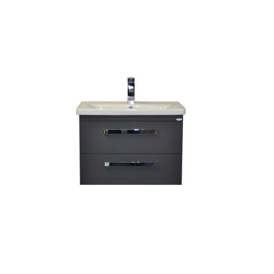 Badkamermeubelset Sanicare Q10 2 Laden 65cm Truffel (spiegel optioneel)