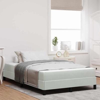 Boxspringbed met matras Lichtgrijs 120 x 200 cm Fluweel