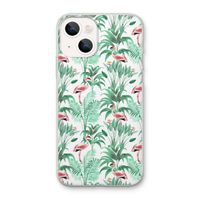 Flamingo bladeren: iPhone 13 mini Transparant Hoesje
