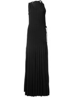 Vera Wang robe longue plissée - Noir