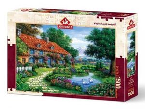 Legpuzzel Garden with Swans 1500 stukjes