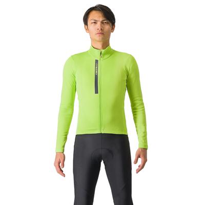 Castelli Entrata Thermal fietsshirt lange mouw electric lime/dark gray heren