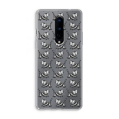 Zwarte poes: OnePlus 8 Transparant Hoesje