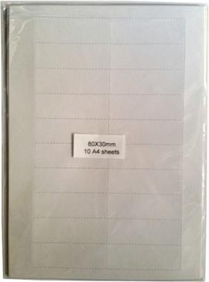 Inlegstroken voor magneetetiketten 80x30 mm (10 vel)