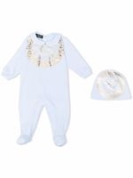 Versace Kids barboteuse à imprimé Greca - Bleu