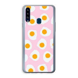 Dancing eggs: Samsung Galaxy A20s Transparant Hoesje
