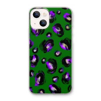 Green Cheetah: iPhone 13 mini Transparant Hoesje