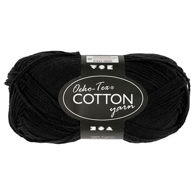 Creativ Company Katoengaren, zwart, 50gr, 170m