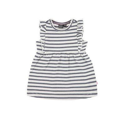 Babyface gestreepte baby jurk met biologisch katoen ecru/donkerblauw Babyface gestreepte baby jurk met biologisch katoen ecru/donkerblauw