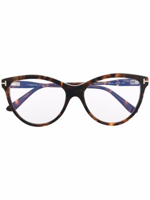TOM FORD Eyewear lunettes de vue à monture papillon - Marron