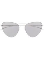 Mykita lunettes de soleil à monture papillon - Blanc